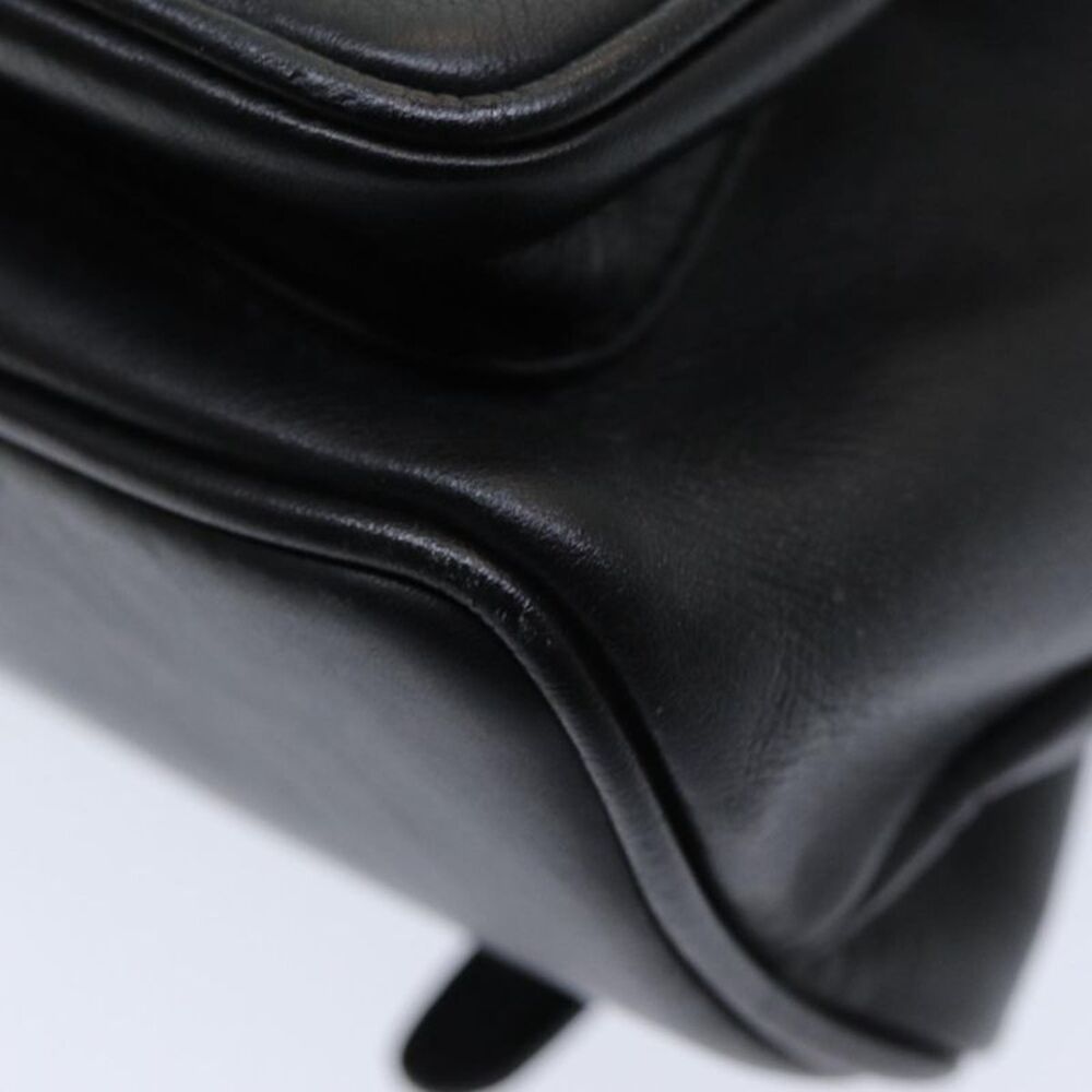 Gucci Vintage Bamboo Backpack Leather Black Leather Backpack Bag - Picture 9 of 16